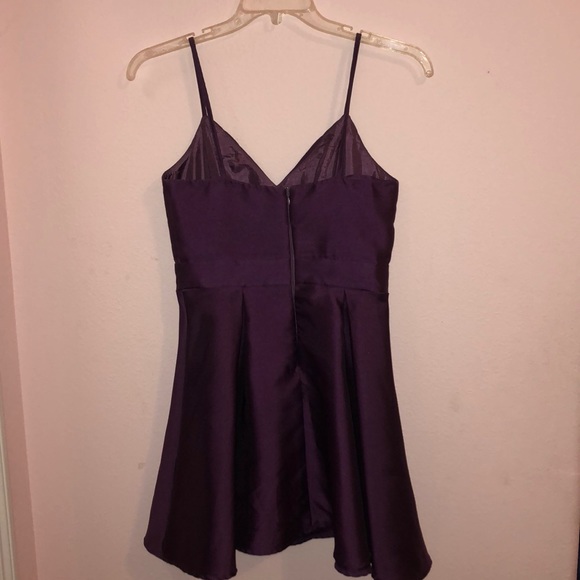 AX Paris Structured Cami Skater Dress in Plum - Picture 6 of 8